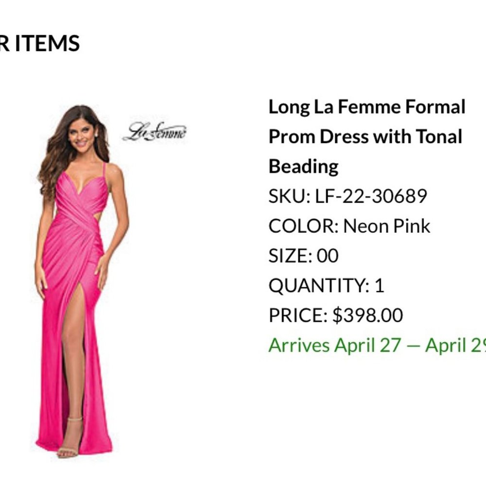 La Femme Prom Dress
